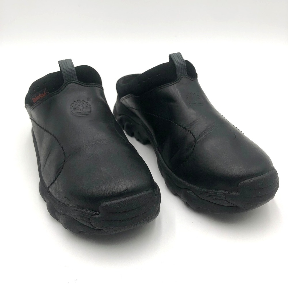 Timberland Loafers Women's Size 7 M Black Leather 78605 Travel Trek Slip on